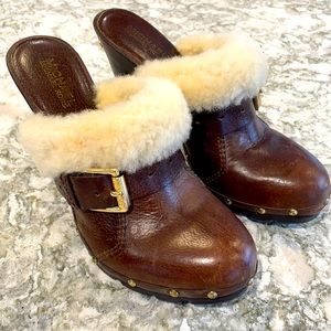 Michael Kors slip on leather 4in heels